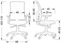 Fotel obrotowy KB-8922B/ALU CZARNY - krzesło biurowe do biurka - TILT