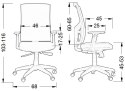 Fotel obrotowy KB-8922B/ALU CZARNY - krzesło biurowe do biurka - TILT Fotel obrotowy KB-8922B/ALU CZARNY - krzesło biurowe do biurka - TILT