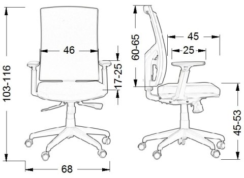 Fotel obrotowy KB-8922B/ALU CZARNY - krzesło biurowe do biurka - TILT Fotel obrotowy KB-8922B/ALU CZARNY - krzesło biurowe do biurka - TILT