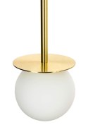 King Home Lampa wisząca sufitowa CANNON LINE 23 - mosiądz złoty szkło biały 23xG9