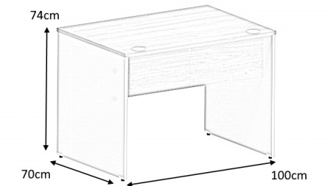 Meble Biurowe Biurko Silver B-100 Dąb Sonoma + Szara platyna Meble Biurowe Biurko Silver B-100 Dąb Sonoma + Szara platyna