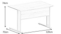 Meble Biurowe Biurko Silver B120S Dąb Sonoma + Szara platyna Meble Biurowe Biurko Silver B120S Dąb Sonoma + Szara platyna