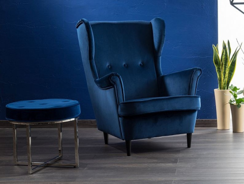 SIGNAL FOTEL LORD VELVET GRANATOWY BLUVEL 86 / WENGE SIGNAL FOTEL LORD VELVET GRANATOWY BLUVEL 86 / WENGE