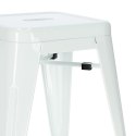 D2.DESIGN Hoker Stołek Taboret Paris biały metalowy inspirowany Tolix do kuchni jadalni recepcji można sztaplować D2.DESIGN Hoker Stołek Taboret Paris biały metalowy inspirowany Tolix do kuchni jadalni recepcji można sztaplować