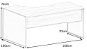 Meble Biurowe Biurko Silver BN-160P Dąb Sonoma + Szara platyna Meble Biurowe Biurko Silver BN-160P Dąb Sonoma + Szara platyna