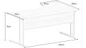 Meble Biurowe Biurko Silver BN-160LS Dąb Sonoma + Szara platyna Meble Biurowe Biurko Silver BN-160LS Dąb Sonoma + Szara platyna