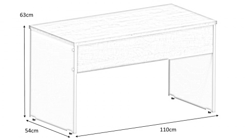 Meble Biurowe Biurko Silver D-110 grusza polna + szara platyna Meble Biurowe Biurko Silver D-110 grusza polna + szara platyna