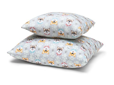 Poduszka dekoracyjna Hevea Milusie 45x45 (Corgi granat) Poduszka dekoracyjna Hevea Milusie 45x45 (Corgi granat)