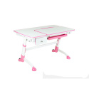 Fun Desk Biurko Amare Pink z szufladą Drawer Pink regulowane białe różowe dla dziewczynki