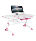 Fun Desk Biurko Amare Pink z szufladą Drawer Pink regulowane białe różowe dla dziewczynki