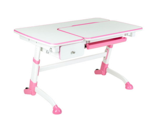 Fun Desk Biurko Amare Pink z szufladą Drawer Pink regulowane białe różowe dla dziewczynki Fun Desk Biurko Amare Pink z szufladą Drawer Pink regulowane białe różowe dla dziewczynki