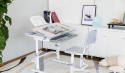 Fun Desk Disa Grey BIURKO+KRZESŁO regulowane szare Fun Desk Disa Grey BIURKO+KRZESŁO regulowane szare