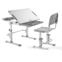 Fun Desk Disa Grey BIURKO+KRZESŁO regulowane szare Fun Desk Disa Grey BIURKO+KRZESŁO regulowane szare