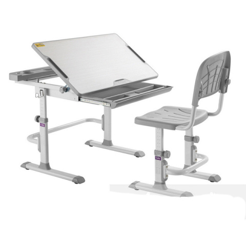 Fun Desk Disa Grey BIURKO+KRZESŁO regulowane szare Fun Desk Disa Grey BIURKO+KRZESŁO regulowane szare