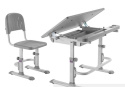 Fun Desk Disa Grey BIURKO+KRZESŁO regulowane szare Fun Desk Disa Grey BIURKO+KRZESŁO regulowane szare