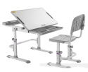 Fun Desk Disa Grey BIURKO+KRZESŁO regulowane szare Fun Desk Disa Grey BIURKO+KRZESŁO regulowane szare