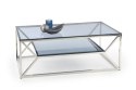 Halmar ława AURORA szkło dymiony, stal chromowana 120x60 Halmar ława AURORA szkło dymiony, stal chromowana 120x60