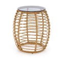 Halmar BARREL ława rattan synt. naturalny-czarny Halmar BARREL ława rattan synt. naturalny-czarny
