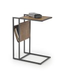ŁAWA STOLIK COMPACT Halmar MDF okleinowany DĄB ZŁOTY / stelaż stal CZARNY ekoskóra 47x33 ŁAWA STOLIK COMPACT Halmar MDF okleinowany DĄB ZŁOTY / stelaż stal CZARNY ekoskóra 47x33