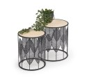ŁAWA OKRĄGŁA ZESTAW 2 FOLLA NATURALNY / CZARNY fi40 Halmar MDF OKLEINOWANY STAL MALOWANA ŁAWA OKRĄGŁA ZESTAW 2 FOLLA NATURALNY / CZARNY fi40 Halmar MDF OKLEINOWANY STAL MALOWANA