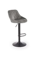 HOKER KRZESŁO BAROWE REGULOWANE H101 Halmar POPIELATY tapicerka TKANINA VELVET STAL malowana proszkowo CZARNY HOKER KRZESŁO BAROWE REGULOWANE H101 Halmar POPIELATY tapicerka TKANINA VELVET STAL malowana proszkowo CZARNY