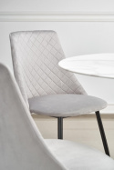 Halmar K405 krzesło popielate/czarne tkanina velvet, nogi metal Halmar K405 krzesło popielate/czarne tkanina velvet, nogi metal