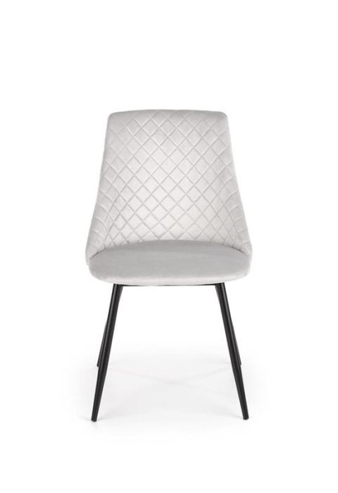 Halmar K405 krzesło popielate/czarne tkanina velvet, nogi metal Halmar K405 krzesło popielate/czarne tkanina velvet, nogi metal