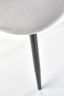 Halmar K405 krzesło popielate/czarne tkanina velvet, nogi metal Halmar K405 krzesło popielate/czarne tkanina velvet, nogi metal