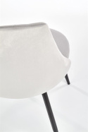 Halmar K405 krzesło popielate/czarne tkanina velvet, nogi metal Halmar K405 krzesło popielate/czarne tkanina velvet, nogi metal