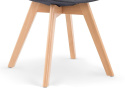 Halmar K303 krzesło ciemny popiel tkanina/ stelaż drewniany buk