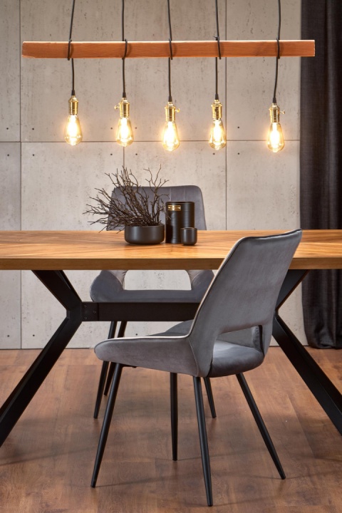 Halmar K404 krzesło Popielate / Czarne, tkanina velvet, nogi metal Halmar K404 krzesło Popielate / Czarne, tkanina velvet, nogi metal