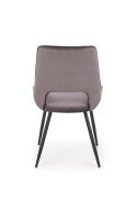 Halmar K404 krzesło Popielate / Czarne, tkanina velvet, nogi metal Halmar K404 krzesło Popielate / Czarne, tkanina velvet, nogi metal