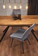 Halmar K404 krzesło Popielate / Czarne, tkanina velvet, nogi metal Halmar K404 krzesło Popielate / Czarne, tkanina velvet, nogi metal