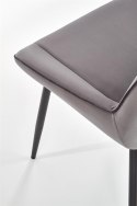 Halmar K404 krzesło Popielate / Czarne, tkanina velvet, nogi metal Halmar K404 krzesło Popielate / Czarne, tkanina velvet, nogi metal