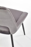 Halmar K404 krzesło Popielate / Czarne, tkanina velvet, nogi metal Halmar K404 krzesło Popielate / Czarne, tkanina velvet, nogi metal
