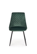 Halmar K405 krzesło ciemno zielone / czarne tkanina velvet, nogi metal Halmar K405 krzesło ciemno zielone / czarne tkanina velvet, nogi metal