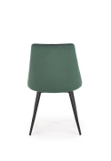 Halmar K405 krzesło ciemno zielone / czarne tkanina velvet, nogi metal Halmar K405 krzesło ciemno zielone / czarne tkanina velvet, nogi metal
