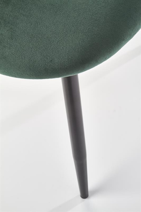 Halmar K405 krzesło ciemno zielone / czarne tkanina velvet, nogi metal Halmar K405 krzesło ciemno zielone / czarne tkanina velvet, nogi metal