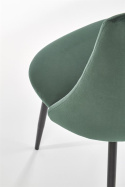 Halmar K405 krzesło ciemno zielone / czarne tkanina velvet, nogi metal Halmar K405 krzesło ciemno zielone / czarne tkanina velvet, nogi metal