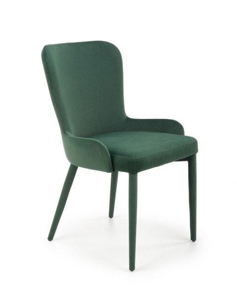 Halmar K425 krzesło do jadalni ciemny zielony, materiał: tkanina velvet Halmar K425 krzesło do jadalni ciemny zielony, materiał: tkanina velvet