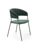 Halmar K426 krzesło do jadalni ciemny zielony tkanina velvet stelaż stal Halmar K426 krzesło do jadalni ciemny zielony tkanina velvet stelaż stal