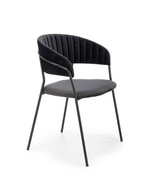 Halmar K426 krzesło czarny tkanina velvet stelaż stal Halmar K426 krzesło czarny tkanina velvet stelaż stal