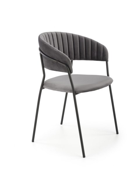 Halmar K426 krzesło popielaty, ( szary ) materiał: tkanina velvet / stal malowana proszkowo Halmar K426 krzesło popielaty, ( szary ) materiał: tkanina velvet / stal malowana proszkowo