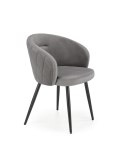 Halmar K430 krzesło do salonu popielaty tył oparcia pikowany materiał: tkanina velvet / stal malowana Halmar K430 krzesło do salonu popielaty tył oparcia pikowany materiał: tkanina velvet / stal malowana
