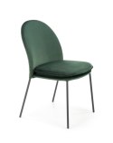 Halmar K443 krzesło do jadalni ciemny zielony, materiał: tkanina velvet / stal malowana proszkowo Halmar K443 krzesło do jadalni ciemny zielony, materiał: tkanina velvet / stal malowana proszkowo