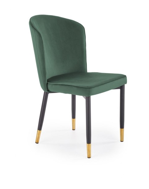 Halmar K446 krzesło do jadalni ciemny zielony,materiał: tkanina velvet / stal malowana proszkowo Halmar K446 krzesło do jadalni ciemny zielony,materiał: tkanina velvet / stal malowana proszkowo