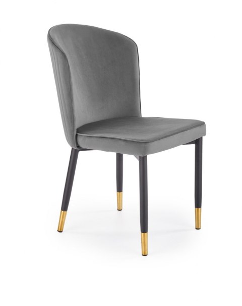 Halmar K446 krzesło do jadalni popielaty, materiał: tkanina velvet / stal malowana proszkowo Halmar K446 krzesło do jadalni popielaty, materiał: tkanina velvet / stal malowana proszkowo