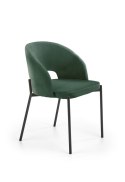 Halmar K455 krzesło ciemny zielony tkanina velvet / stelaż czarny Halmar K455 krzesło ciemny zielony tkanina velvet / stelaż czarny
