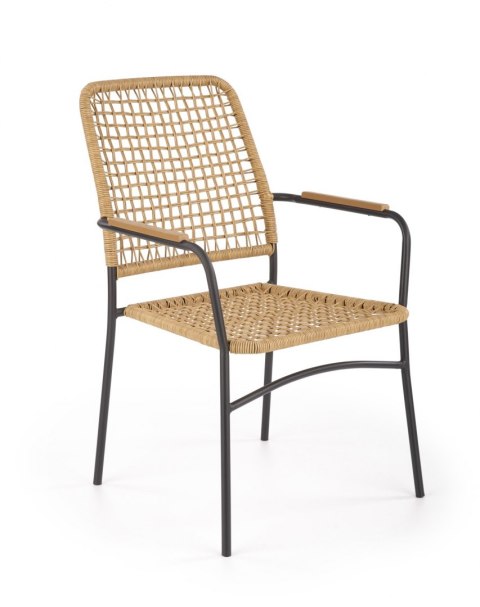 Halmar K457 krzesło ogrodowe, tarasowe, materiał: rattan syntetyczny kolor naturalny / stal Halmar K457 krzesło ogrodowe, tarasowe, materiał: rattan syntetyczny kolor naturalny / stal
