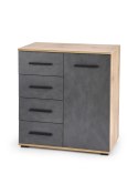 Halmar komoda LIMA KM-2 dąb wotan / popielaty, płyta meblowa laminowana obrzeża ABS 77x40 Halmar komoda LIMA KM-2 dąb wotan / popielaty, płyta meblowa laminowana obrzeża ABS 77x40